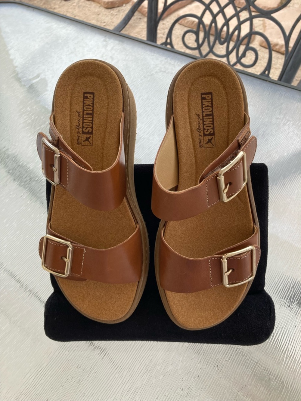 PIKOLINOS ALZIRA WEDGE LEATHER SANDALS 🔥 hook-and-loop  🔥 Pre loved 🔥 EUC 🔥